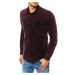 Dark burgundy men's denim shirt DX1849