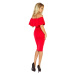 Červené šaty s volánkem model 4977157 S - numoco