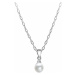 Beneto Strieborný náhrdelník s pravou perlou AGS906 / (retiazka, prívesok)