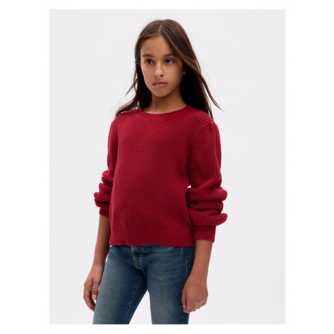 Červený dievčenský basic sveter GAP