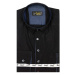 Čierna pánska košeľa s dlhými rukávmi BOLF 5791