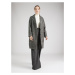 Abercrombie & Fitch Prechodný kabát  čierna / biela