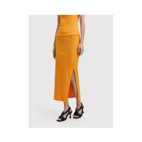 Selected Femme Puzdrová sukňa Laury 16084538 Oranžová Slim Fit