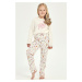 Dievčenské pyžamo Taro Nell - bavlna Svetlobéžová