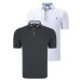 DUAL SET T8582 DEWBERRY MENS T-SHIRT-WHITE-ANTHRACITE