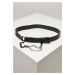 Imitation leather strap with metal chain black