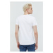 Bavlnené tričko Hollister Co. biela farba, s nášivkou