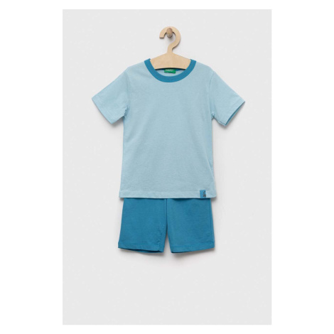 Detské bavlnené pyžamo United Colors of Benetton jednofarebná