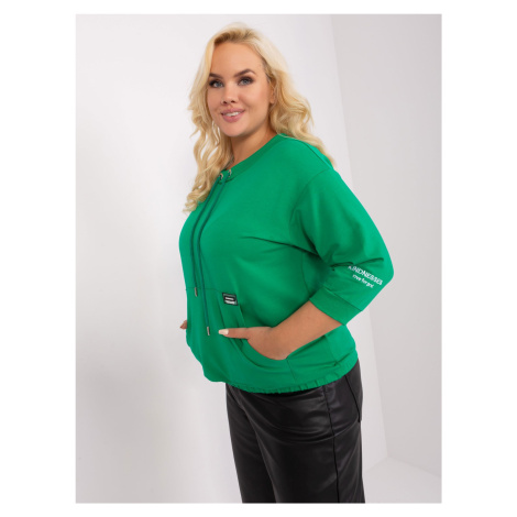Green oversized blouse with pocket