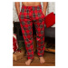 Pyžamové nohavice Italian Fashion Narwik Červená