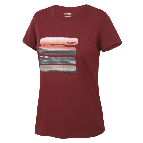 Women's cotton T-shirt HUSKY Tee Vane L burgundy