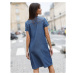 Blancheporte Džínsové rovné šaty, eco-friendly denim
