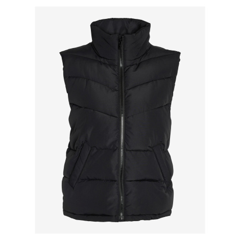 Black Ladies Quilted Vest Noisy May Dalcon - Ladies