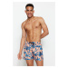 Trendyol Orange Standard Size Tropical Printed Swimsuit Sea Shorts