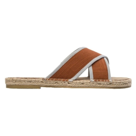 Paez  Sandals Crossed W - Linen Terracota  Sandále Oranžová