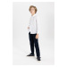 DEFACTO Boy's Navy Blue Straight Leg Gabardine Trousers