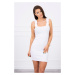 Dress with ruffles on straps white