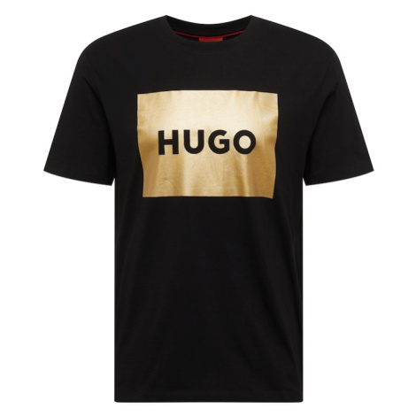 HUGO Tričko 'Dulive'  zlatá / čierna Hugo Boss