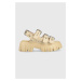 Sandále Buffalo Lion Hard dámske, béžová farba, na platforme, 1602136
