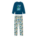 LEGO Chlapčenské pyžamo s dlhým rukávom (modrá/sivá)