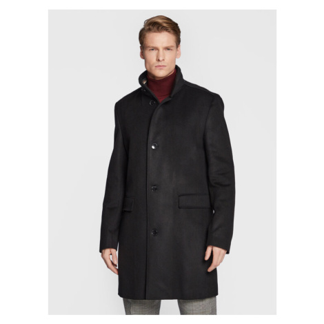 Boss Vlnený kabát H-Jared-Standup-224 50479757 Čierna Regular Fit Hugo Boss
