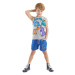 Denokids Colorful Dinos Boy's T-shirt Shorts Set