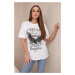 Chicago Eagles Combed Cotton Blouse White+Silver