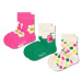 Happy Socks Súprava 3 párov vysokých detských ponožiek KSMD08-3300 Farebná