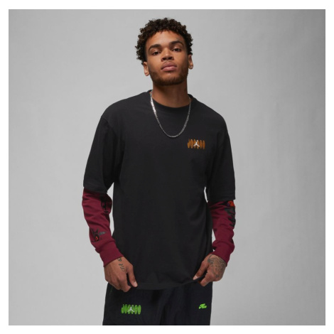 Jordan Flight MVP Statement Long-Sleeve Tee - Pánske - Tričko Jordan - Čierne - DV9384-010