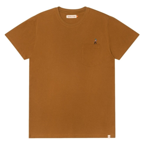 Revolution  Regular T-Shirt 1330 HIK - Light Brown  Tričká a polokošele Hnedá
