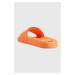 Šľapky Love Moschino Sabotd Pool 25 dámske, oranžová farba, JA28102G1G
