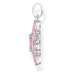 Thomas Sabo PE963-051-9 Silver pendant with pink coloured stones