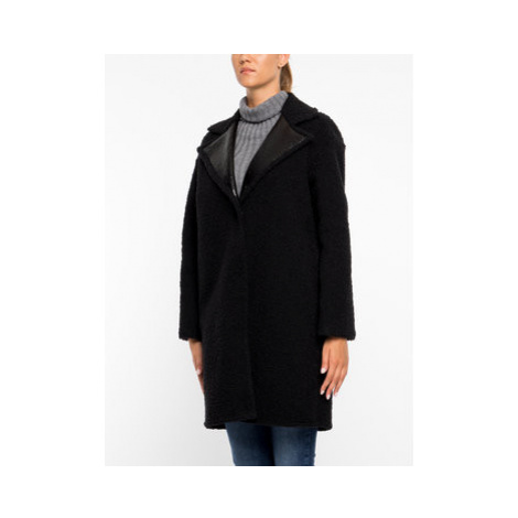 Marella Vlnený kabát 30160998 Čierna Regular Fit