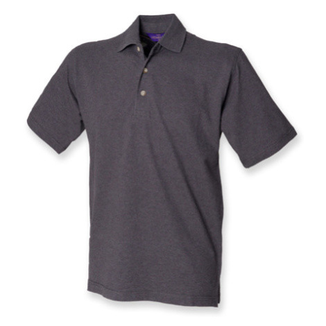 Henbury Pánske polo tričko H100 Charcoal