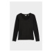 TRIČKO GANT SLIM COT/ELA LS SCOOP NECK TOP BLACK