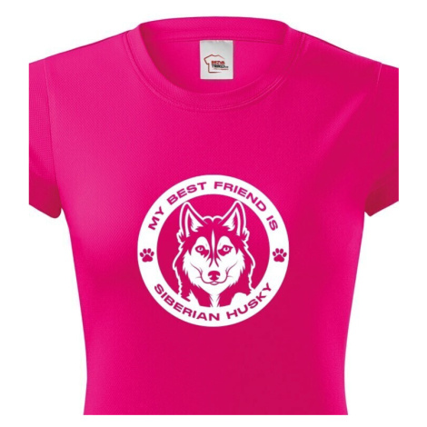 Dámské tričko Husky - darček pre milovníkov psov