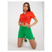 Green summer casual shorts with lace FRESH MADE