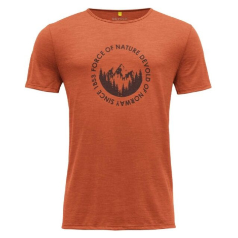 Devold LEIRA MAN TEE Pánske tričko, oranžová, veľkosť