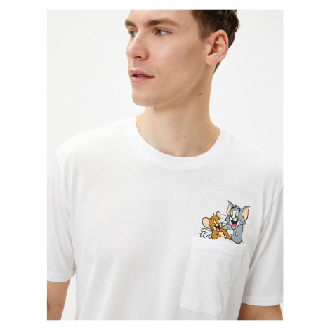 Koton Tom And Jerry Pocket T-Shirt Licensed Printed