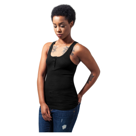 Women's tank top with buttons black Urban Classics