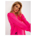 Fluo pink loose cardigan with holes by RUE PARIS