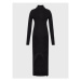 Remain Úpletové šaty Marlena RM2005 Čierna Slim Fit