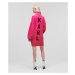 Sveter Karl Lagerfeld Long Knit Tunic W/Logo Ružová