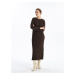 LC Waikiki Crew Neck Straight Long Sleeve Women's Knitwear Dress