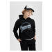 DEFACTO Boy's Hooded Printed Thick Sweatshirt