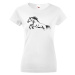 Dámské tričko s úžasnou potlačou koně - skvelý darček na narodeniny