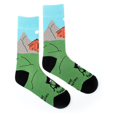Ponožky Téryho chata s kamzíkom Fusakle