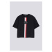 Tričko Karl Lagerfeld Rsg Monogram Cropped T-Shirt Čierna