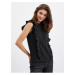 Orsay Black Womens T-Shirt with Frill - Women