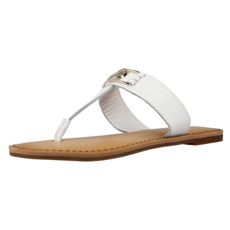 Tommy Hilfiger  TH HARDWARE FLAT LEATHER  Sandále Biela